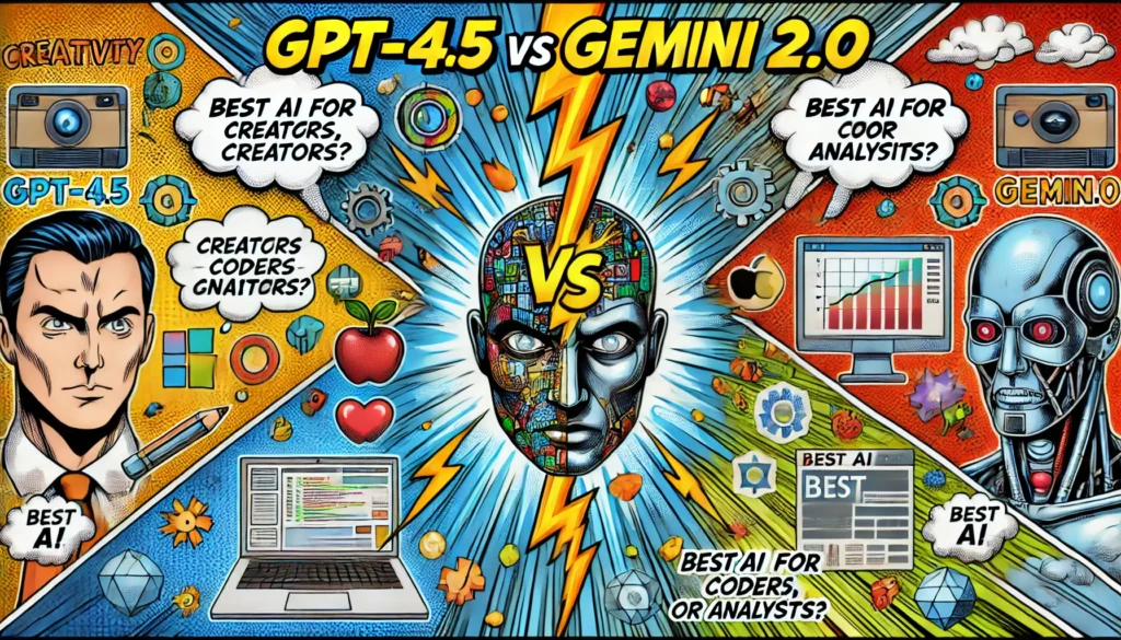 Chat GPT-4.5 vs Gemini 2.0
