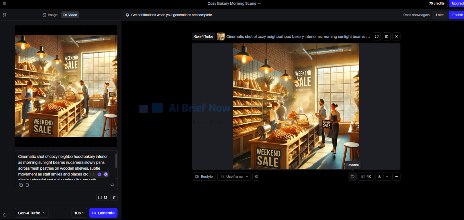 AI video creation